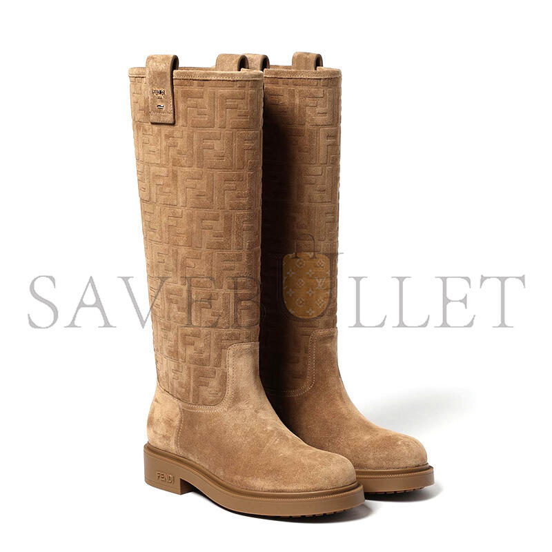 F**di thread light brown suede boots 8w8574ay9pf0xfy